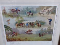 AFTER JOHN KING, THE PONY CLUB. SIGNED ARTISTS PROOF COLOUR PRINT. 48 x 53.5cms