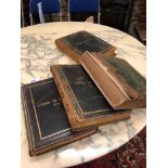THREE LATE 19th C. LEATHER BOUND ALBUMS OF ITALIAN SOUVENIR PHOTOGRAPHS AND ANOTHER WITH THE TITLE