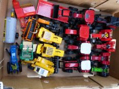 A QUANTITY OF BRITIANS-ERTL AND OTHER FARMING TOY VEHICLES