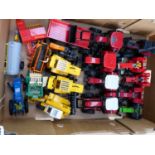 A QUANTITY OF BRITIANS-ERTL AND OTHER FARMING TOY VEHICLES