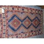 AN ANTIQUE PERSIAN AFSHAR RUG, 180 x 119cms