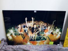 DANNY CLINCH, COLOUR PHOTOGRAPHIC PRINT IN PERSPEX. FOO FIGHTERS. 98 x 66cms