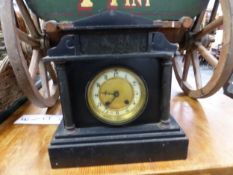 A SLATE VICTORIAN CLOCK