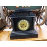 A SLATE VICTORIAN CLOCK