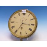 CHARLES FRODSHAM, LONDON, A BRASS CASED SHIPS WALL CLOCK, THE PAINTED DIAL WITH SUBSIDIARY