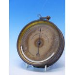 A PERTUIS, HULOT, BOURGEOIS AND NAUDET BRASS CASED HYGROMETER FOR THE SPANISH MARKET WITH MERCURY