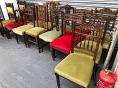 SIXTEEN VARIOUS ANTIQUE SIDE CHAIRS