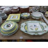 A VILLEROY & BOCH FRENCH GARDEN CHRISTMAS AND FLEURENCE PATTERN PART DINNER SERVICE