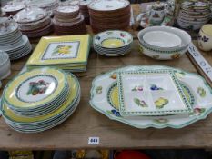 A VILLEROY & BOCH FRENCH GARDEN CHRISTMAS AND FLEURENCE PATTERN PART DINNER SERVICE