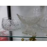 A QUANTITY OF DRINKING GLASSWARES ETC.