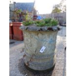 LARGE COMPOSITE STONE GARDEN PLANTER HEIGHT 550mm