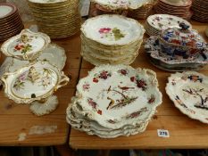 A PART DINNER SERVICE FOR GREEN AND SONS LONDON, TOGETHER WITH VARIOUS ANTIQUE PLATES, STONE