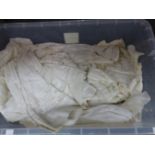 A QUANTITY OF BABY'S AND CHILD'S LINENS, CHRISTENING GOWNS, DRESSES ETC