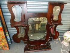 A LATE VICTORIAN CHIFFONIER MIRROR BACK