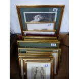 A COLLECTION OF ANTIQUE AND LATER PRINTS RELATING TO TENNIS. SIZES VARY.