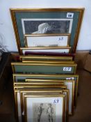 A COLLECTION OF ANTIQUE AND LATER PRINTS RELATING TO TENNIS. SIZES VARY.