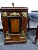 A LATE VICTORIAN BRASS MOUNTED COAL BOX.