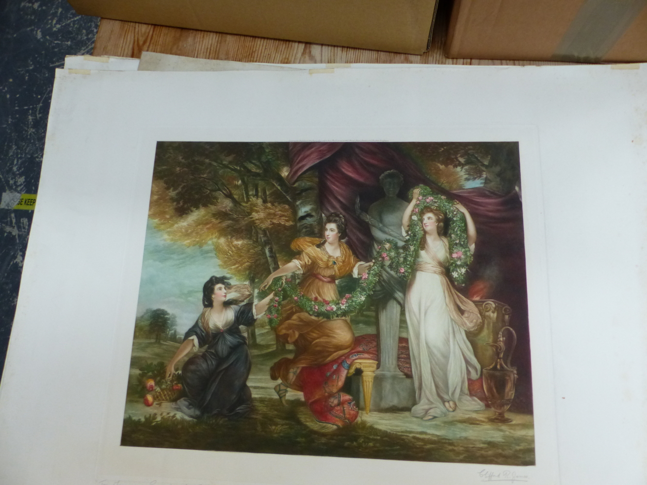 A COLLECTION OF VINTAGE AND LATER COLOUR PRINTS OF DECORATIVE 18th AND 19th CENTURY PORTRAITS, - Image 2 of 9