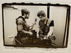 •ROSS HALFIN. ARR. KINGS OF LEON, NEWCASTLE, AUSTRALIA. SIGNED LIMITED EDITION BLACK AND WHITE