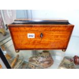 AN ANTIQUE REGENCY TEA CADDY