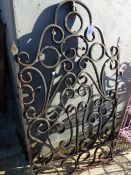 HEAVY WROUGHT IRON GATE WIDTH 880mm HEIGHT 1500mm