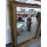 A LARGE 18th CENTURY STYLE GILT FRAME, REBATE SIZE 97 x 127cms