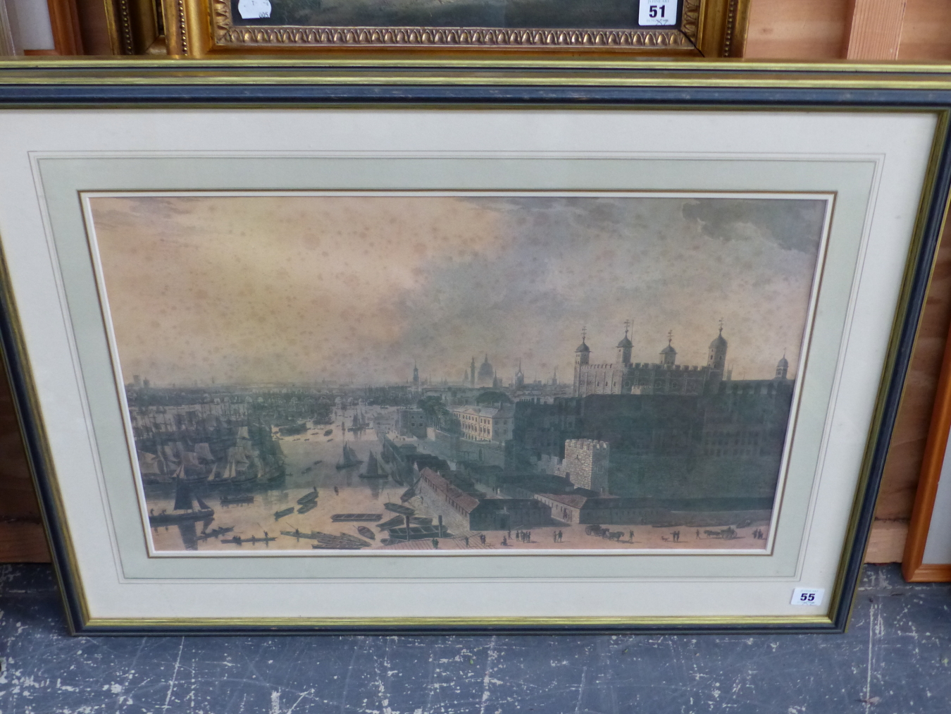 TWO COLOUR PRINTS OF VINTAGE LONDON VIEWS 37.5 x 60cms - Image 2 of 3