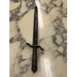 A BOKER & CO. SOLINGEN SINGLE EDGED DAGGER WITH FOLIATE QUILLON AND SWAG DECORATED HANDLE. 42cms.