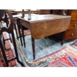 A 19th CENTURY MAHOGANY PEMBROKE TABLE.