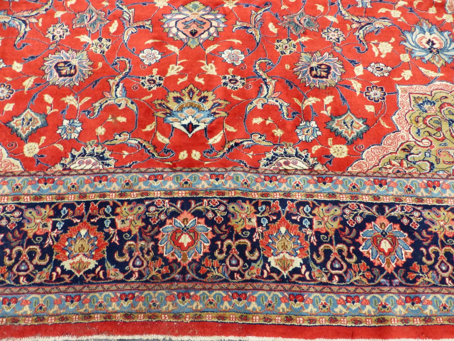 A PERSIAN KASHAN CARPET, 433 x 319cms - Image 3 of 12