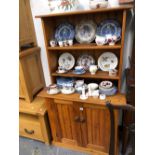 AN INTERESTING SOUTH AFRICAN BLONDE YELLOW WOOD SMALL KITCHEN DRESSER.