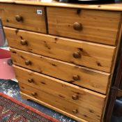 A MODERN PINE CHEST OF DRAWERS.