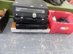 A TRIO KT 3133 TUNER, A MARANTZ CD PLAYER, ANOTHER BY SONY, A B & O BEOMASTER 3000-2 TOGETHER WITH