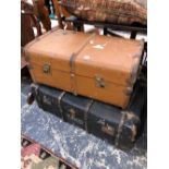 TWO CABIN TRUNKS.