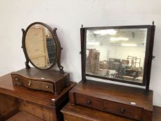 TWO 19th C. SWING MIRRORS.