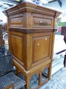 A LARGE OAK AUCTIONEERS ROSTRUM.