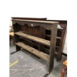 FOUR VARIOUS OAK DRESSER RACKS.