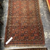 ANTIQUE AFGHAN ERSARI RUG. 164 x 104cms