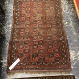 ANTIQUE AFGHAN ERSARI RUG. 164 x 104cms