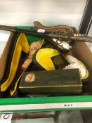 VARIOUS CASED PIPES , A KOCH HARMONICA, AN ORNAMENTAL DAGGER AND SCABBARD ETC.