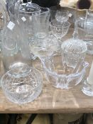 A LARGE COLLECTION OF VARIOUS GLASS WARES.