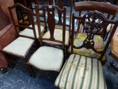 SIX VARIOUS 19th C. AND LATER MAHOGANY SIDE CHAIRS