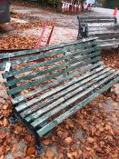 CAST IRON ENDED GARDEN BENCH. L.150cms