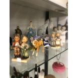VARIOUS LLADRO, NAO, GOEBELS, DOULTON, AND OTHER FIGURINES.