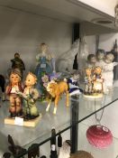 VARIOUS LLADRO, NAO, GOEBELS, DOULTON, AND OTHER FIGURINES.