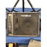 A TORQUE TM100D STAGE MONITOR TOGETHER WITH TORQUE T515 PA UNIT AND A PAIR TORQUE TZ1012 SPEAKERS.
