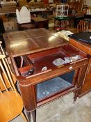 A LARGE INLAID GRAMOPHONE CABINET.