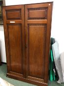 AND EARLY 20TH CENTURY MAHOGANY COMPACTUM WARDROBE