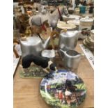 A PICQUOT WARE TEA SET, BORDER FINE ARTS COLLIE DOG,A HORSE FIGURE ETC.