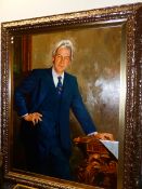 FERNANDES (CONTEMPORARY SCHOOL) ARR. PORTRAIT OF A GENTLEMAN, SIGNED, OIL ON BOARD, DECORATIVE